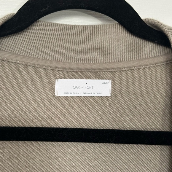 OAK + FORT Women's Cozy Long Taupe Cardigan | 100% Cotton | XS/S - Picture 3 of 6